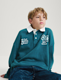 Cotton Rich Rugby Sweatshirt (6-16 Yrs)