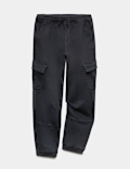 Cotton Rich Stretch Cargo Trousers (6-16 Yrs)