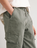 Cotton Rich Stretch Cargo Trousers (6-16 Yrs)