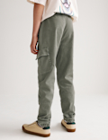 Cotton Rich Stretch Cargo Trousers (6-16 Yrs)