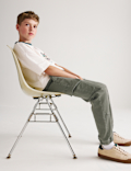 Cotton Rich Stretch Cargo Trousers (6-16 Yrs)