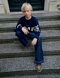 Relaxed Baggy Pure Cotton Jeans (6-16 Yrs)
