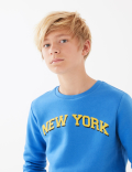 Cotton Rich New York Slogan Sweatshirt