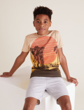 Pure Cotton Skater Print T-Shirt
