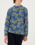 Pure Cotton Gaming Print Top (6-16 Yrs)