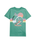 Pure Cotton Sunset Festival Slogan T-Shirt (6-16 Yrs)