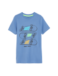 Pure Cotton Skate Print T-Shirt