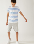 Pure Cotton Striped T-Shirt