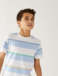 Pure Cotton Striped T-Shirt
