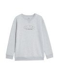 Cotton Rich Slogan Sweatshirt (6-16 Yrs)