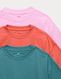 3 Pack Pure Cotton T-Shirts (6-16 Yrs)