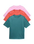 3 Pack Pure Cotton T-Shirts (6-16 Yrs)