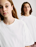 Pure Cotton Plain T-Shirt (6-16 Yrs)