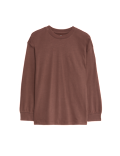 Pure Cotton Plain Long Sleeve Top (6-16 Yrs)