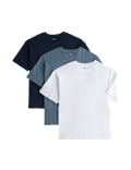 3 Pack Pure Cotton Plain T-Shirts (6-16 Yrs)