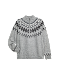 Fair Isle Half Zip Jumper (2-16 Yrs)