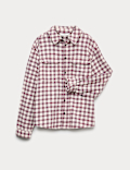 Pure Cotton Micro Checked Shirt (6-16 Yrs)