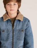 Denim Borg Lined Jacket (6-16 Yrs)