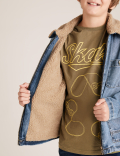 Denim Borg Lined Jacket (6-16 Yrs)