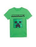 Pure Cotton Minecraft™ Sequin T-Shirt (6-16 Yrs)