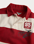 Pure Cotton Disney Cars&trade; Striped Rugby Top (2-8 Yrs)