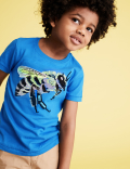 Pure Cotton Embroidered Bee T-Shirt