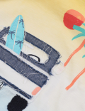 Cotton Truck Applique T-Shirt (2-7 Yrs)