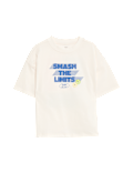 Pure Cotton Back Graphic T-Shirt (2-8 Yrs)