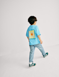 Pure Cotton Back Graphic T-Shirt (2-8 Yrs)