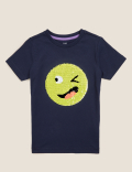 Pure Cotton Reversible Sequin T-Shirt