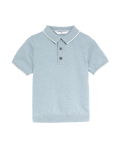 Cotton Rich Knitted Polo Top