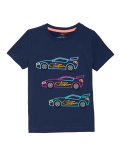 Pure Cotton Embroidered Car T-Shirt (2-7 Yrs)