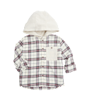 Pure Cotton Checked Hooded Shirt (2-8 Yrs)