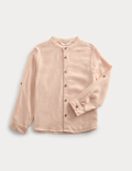 Linen Rich Grandad Shirt (2-8 Yrs)