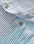 Pure Cotton Checked Seersucker Shirt (2-8 Yrs)
