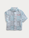 Pure Cotton Checked Seersucker Shirt (2-8 Yrs)