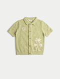 Pure Cotton Knitted Embroidered Polo Shirt (2-8 Yrs)