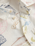 Pure Cotton Coastal Print Shirt (2-8 Yrs)