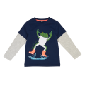 Cotton Embroidered Frog Top (2-7 Yrs)