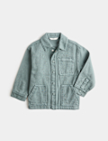 Pure Cotton Denim Twill Overshirt (2-8 Yrs)