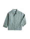 Pure Cotton Denim Twill Overshirt (2-8 Yrs)