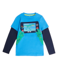 Pure Cotton Gamer Dinosaur Interactive Top (2-7 Yrs)