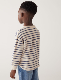 Cotton Rich Striped Sweatshirt