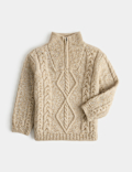 Knitted Half Zip Cable Knit Jumper (2-8 Yrs)