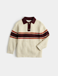 Knitted Stripe Collared Jumper (2-8 Yrs)