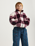 Borg Checked Jacket (2-8 Yrs)
