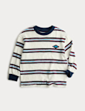 Pure Cotton Textured Striped Long Sleeve Top (2-8 Yrs)