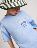 Pure Cotton Fish Graphic T-shirt (2-8 Yrs)