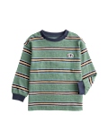 Pure Cotton Textured Striped Top (2-8 Yrs)