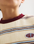 Pure Cotton Textured Striped Top (2-8 Yrs)